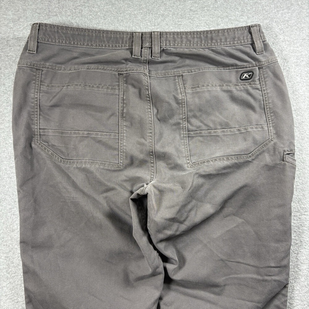 Klim West Ridge Pants Mens 38x32 Gray Canvas Double Knee Workwear Tech Utility View 4